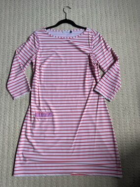 Cabana Life Striped Pink & White Boatneck Dress